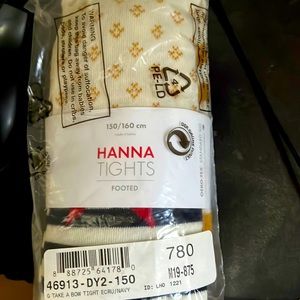 Hanna Anderson girls ribbed Tights